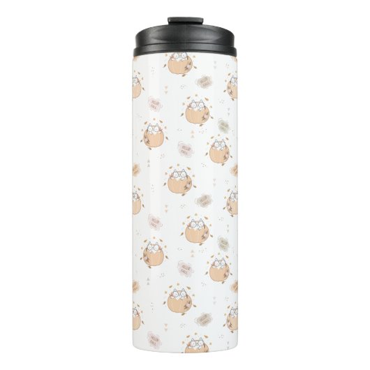Pastell Niedliche Katzen Thermosbecher (Vorderseite)
