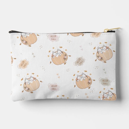 Pastell Niedliche Katzen Zubehörtasche (Rückseite)