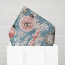 Pastell-Nostalgie: Glas-Weihnachtsbaumschmuck aus