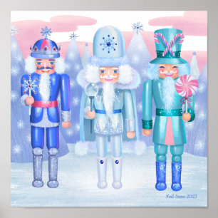Pastell Nutcracker Kings Art Print Poster
