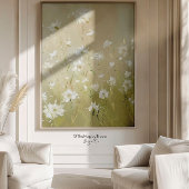 Pastell Olive Green Wildblume Wiese Print 3 of 3 Poster