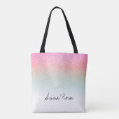 *~* Pastell Ombre Glitzer Pfirsich Pink Tasche (Rückseite)