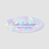 Pastell-Opal-Edelstein Namensschild (Vorderseite)