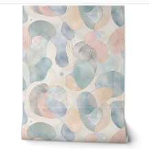 Pastell Opal Organische Formen Aquarell
