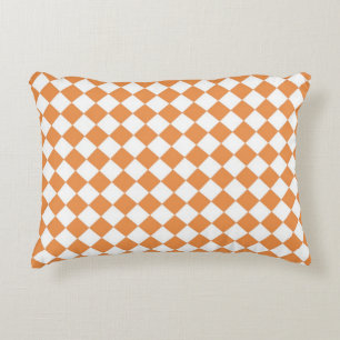 Pastell Orange Diamond Karton-Karton-Muster Zierkissen
