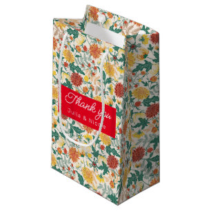 Pastell Orange Gelbe Frühlings-Dahlien-Blumen Hoch Kleine Geschenktüte