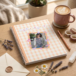 Pastell Orange Light Pink Lila mit Costome Image Notizblock