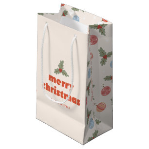 Pastell-Ornament Frohe Weihnachten Kleine Geschenktüte