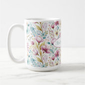 Pastell-Oster-Blumenkunst mit Frühlingsblüten  Kaffeetasse (Links)