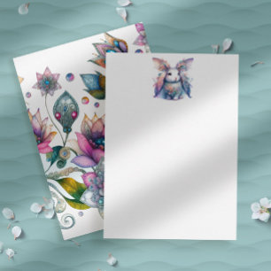 Pastell-Osterhase Briefpapier Notizkarte Mitteilungskarte