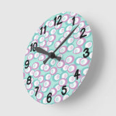 Pastell Ovals Runde Wanduhr (Winkel)
