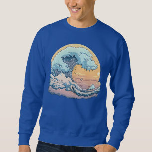 Pastell-Ozeanwellen-Grafik-T-Shirt Sweatshirt