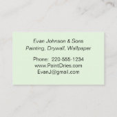 Pastell Paint-Beispielkarte Visitenkarte (Rückseite)