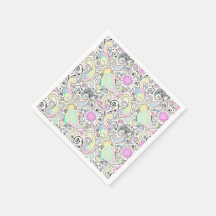 Pastell-Paisley Serviette