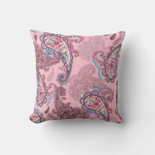 Pastell-Paisley, traditionelles ethnisches nahtlos Kissen