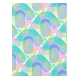 Pastell Pale Turquoise Abstrakt Art Circles Tischdecke