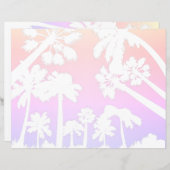 Pastell-Palmen schreiben Papier (Vorne/Hinten)