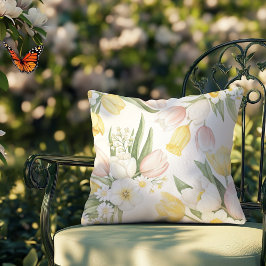 Pastell Pastel Tulips Frühling Kissen