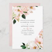 Pastell-Pastell-Rosa-Frühlingssonne Einladung (Vorne/Hinten)