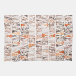 Pastell Pastell Terracotta Tribal Dreiecke Geschirrtuch