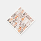 Pastell Pastell Terracotta Tribal Dreiecke Serviette (Ecke)