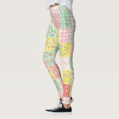 Pastell- Patchwork-Blumen-Gingham-Vintage-Cottage Leggings (Links)