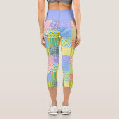 Pastell-Patchwork Capri Leggings (Rückseite)