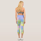 Pastell-Patchwork Capri Leggings (Rückseite)