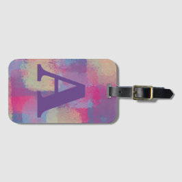 Pastell Patchwork Rosa und Lila Abstrakt Gepäckanhänger