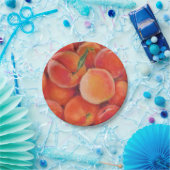 Pastell Peach Paper Tellers Summer Garden Pappteller (Party)