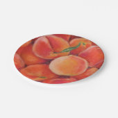 Pastell Peach Paper Tellers Summer Garden Pappteller (Schrägansicht)