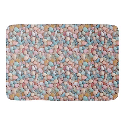 Pastell Pebbles Bath Mat Badematte (Vorderseite)