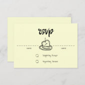 Pastell Penmanship RSVP Card Buttercreme (Vorne/Hinten)