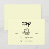 Pastell Penmanship RSVP Card Buttercreme Karte (Vorne/Hinten)