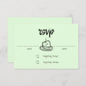 Pastell Penmanship RSVP Card Pale Fern (Vorne/Hinten)