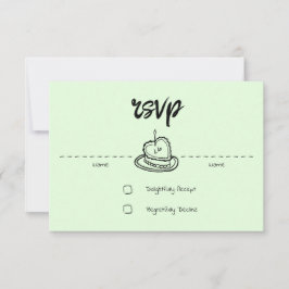 Pastell Penmanship RSVP Card Pale Fern Karte
