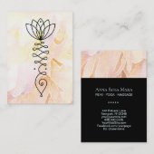 *~* Pastell Peony Heiler Massage Reiki Yoga Lotus Visitenkarte (Vorne/Hinten)