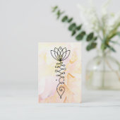 *~* Pastell Peony Heiler Massage Reiki Yoga Lotus Visitenkarte (Stehend Vorderseite)