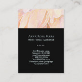 *~* Pastell Peony Heiler Massage Reiki Yoga Lotus Visitenkarte (Rückseite)