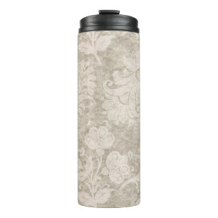Pastell-Perl-Damaskmuster Thermosbecher