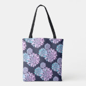 Pastell Petals Blume Muster Tote Bag Tasche (Rückseite)