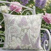Pastell-Pfingstrose-Lavendel-Flieder Kissen