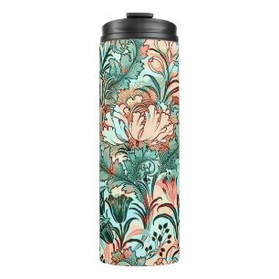 Pastell-Pfingstrosen-Tulpen-Krokus-William-Morris- Thermosbecher