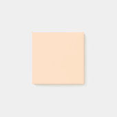Pastell-Pfirsich-Einfarbig Minimalistisch Post-it Klebezettel (Vorderseite)