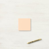 Pastell-Pfirsich-Einfarbig Minimalistisch Post-it Klebezettel (Auf Schreibtisch)