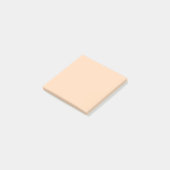Pastell-Pfirsich-Einfarbig Minimalistisch Post-it Klebezettel (angewinkelt)
