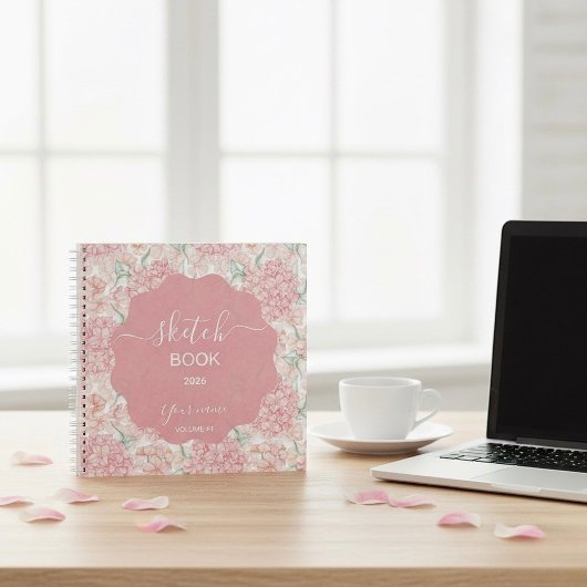 Pastell-Pfirsich-Rose Notizblock