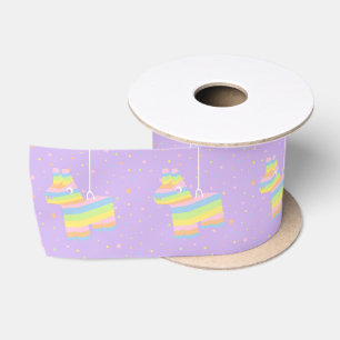 Pastell-Piñata-Geburtstagsfeier-Band Satinband