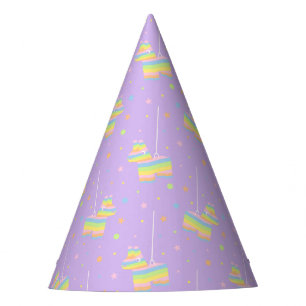 Pastell Piñata Lila Geburtstagsmütze Partyhütchen