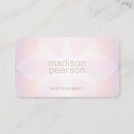 Pastell Pink Abstrakt Beauty Wellness-Center Visitenkarte